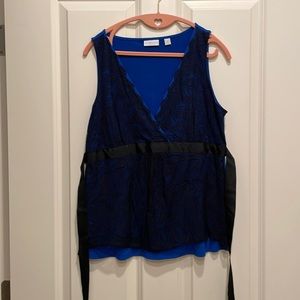 New York & Company wrap front blouse